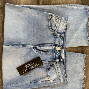 Womens cropped wide leg jeans